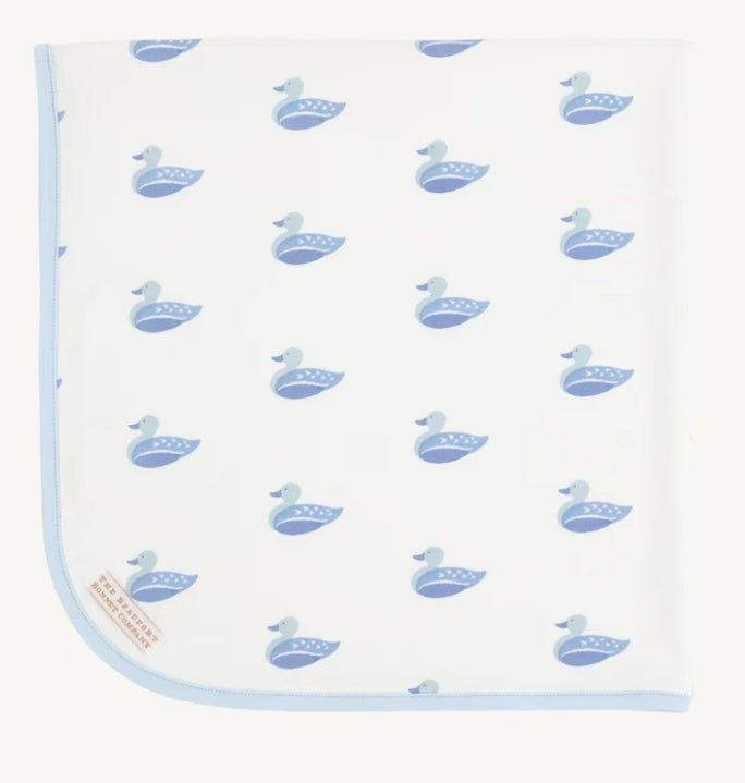 Baby Buggy Blanket - Merrimack Quack Quacks with Buckhead Blue - The Beaufort Bonnet Company - Gaines Jewelers
