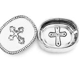 BABY Peek - A - Boo Cross Oval Keepsake Box - Beatriz Ball - Gaines Jewelers