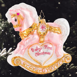 Baby's First Christmas Filly Ornament - Radko - Gaines Jewelers