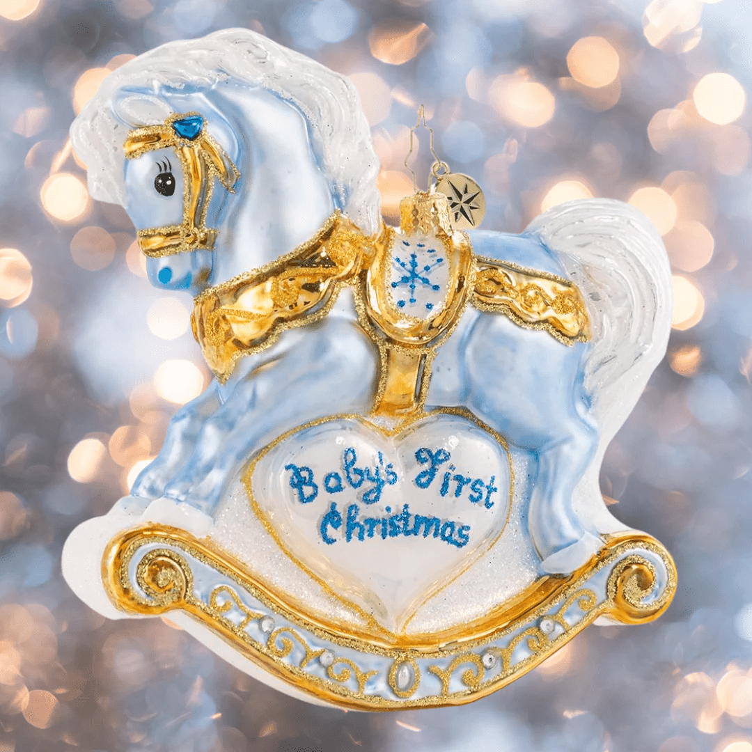 Baby's First Christmas Foal Ornament - Radko - Gaines Jewelers