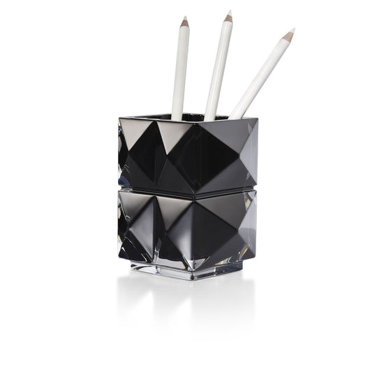 Baccarat Pencil Holder Black Louxor - Gaines Jewelers