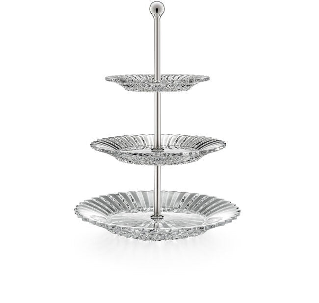 Baccarat Small 3 Tier Pastry Stand Mille Nuits - Gaines Jewelers