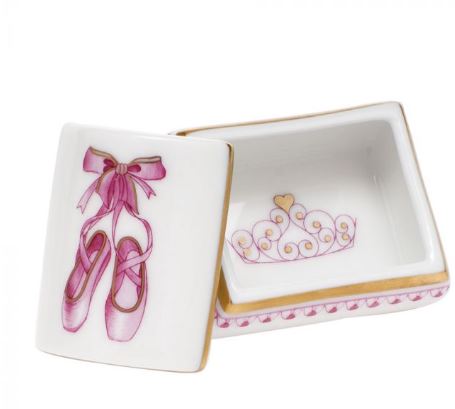 Ballerina Box - Raspberry - Herend - Gaines Jewelers