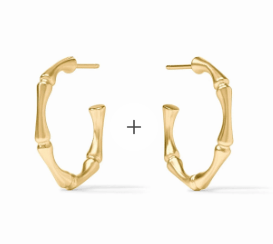 Bamboo Hoop - Gold - L - Gaines Jewelers