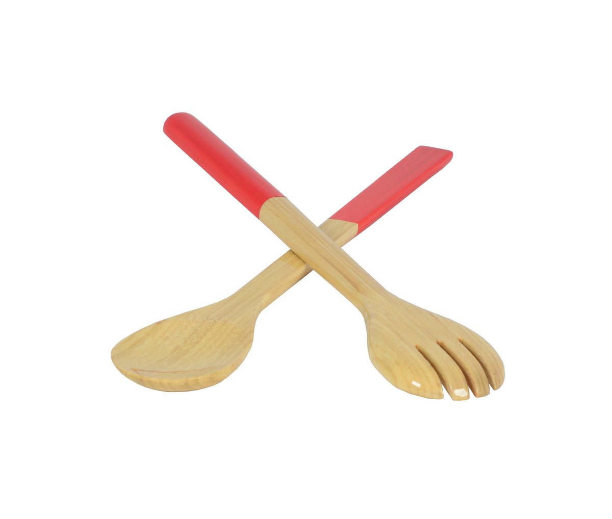 Bamboo Large Salad Server Set - Orange - Albert L. - Gaines Jewelers