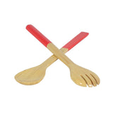 Bamboo Large Salad Server Set - Orange - Albert L. - Gaines Jewelers