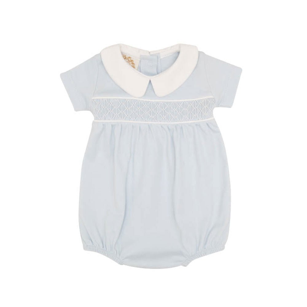 Banbury Bubble- Buckhead Blue With Worth Avenue White Smocking - Gaines Jewelers
