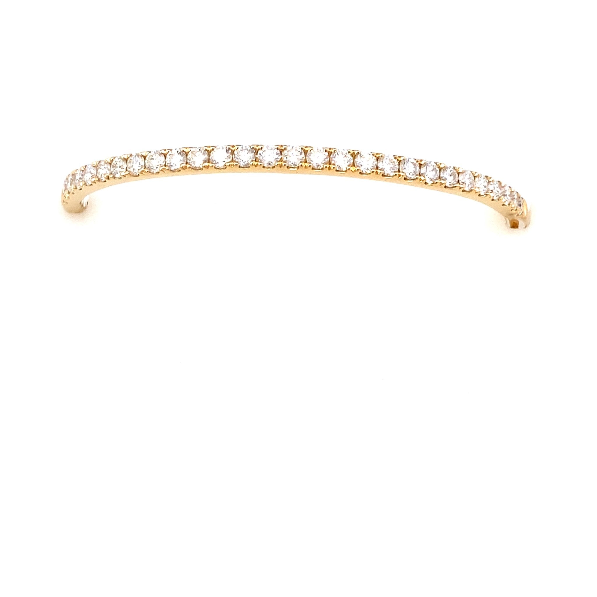 Bangle bracelet with diamonds 18kt yellow gold - Gaines Jewelers