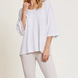 Barefoot Dreams MC Slub Jersey V - Neck Boxy Tee - Gaines Jewelers