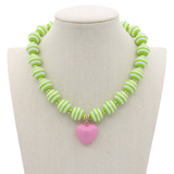 Cabana Stripe Necklace - Orange - Traci's Beads