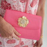 Lisi Lerch - Molly Faille Clutch - WS: Poppy with Pearl / Pink