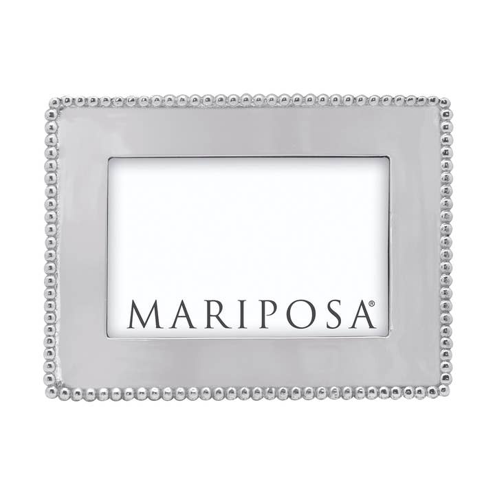 Beaded 4x6 Engravable Picture Frame - Mariposa - Gaines Jewelers
