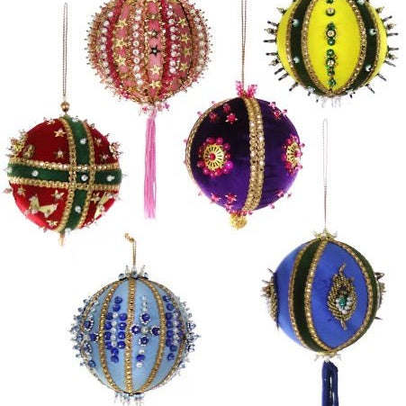 Beaded & Sequined Bauble - Large Ornament - Cody Foster & Co - Gaines Jewelers