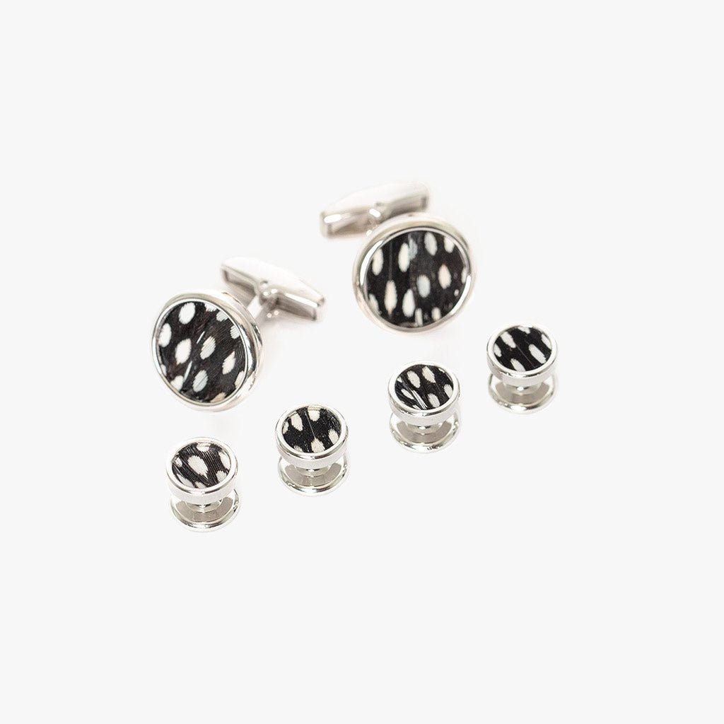 Bear Cufflink & Studs Set Rhodium - Brackish - Gaines Jewelers