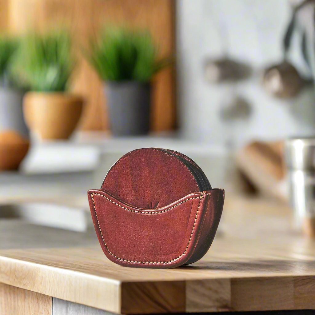 Bebidas - Coaster Set of 6 - Brown - Bati - Gaines Jewelers
