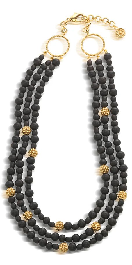 Berry 3 - Strand Necklace, 18"+2" - Ebony - Capucine De Wulf - Gaines Jewelers