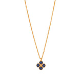 Berry Clover Double Sided Charm Necklace, 16"+2" - Blue Labradorite - Capucine De Wulf - Gaines Jewelers