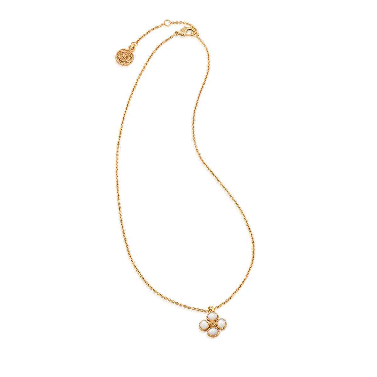 Berry Clover Double Sided Charm Necklace, 16"+2" - Gold - Capucine De Wulf - Gaines Jewelers