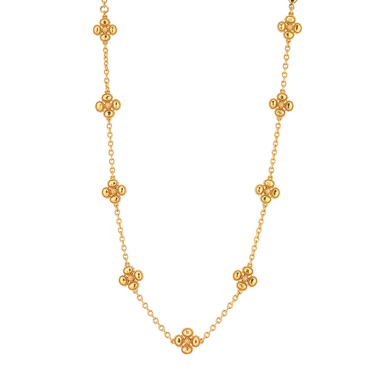 Berry Clover Double Sided Necklace, 16"+2" - Gold - Capucine De Wulf - Gaines Jewelers