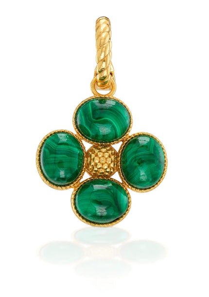 Berry Clover Double Sided Pendant - Malachite - Capucine De Wulf - Gaines Jewelers
