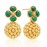 Berry Clover Drop Earrings - Malachite - Capucine De Wulf - Gaines Jewelers