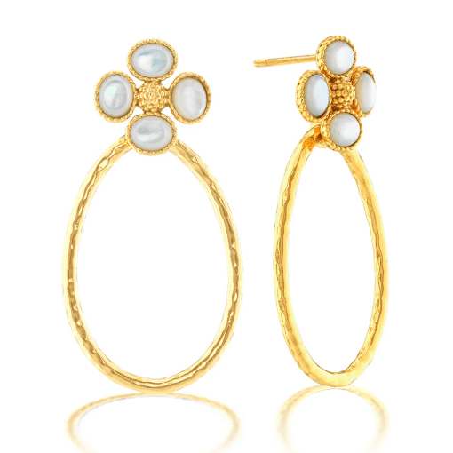 Berry Clover Teardrop Earrings - MOP - Capucine De Wulf - Gaines Jewelers