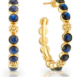 Berry Gem Medium Hoop Earrings - Blue Labradorite - Capucine De Wulf - Gaines Jewelers