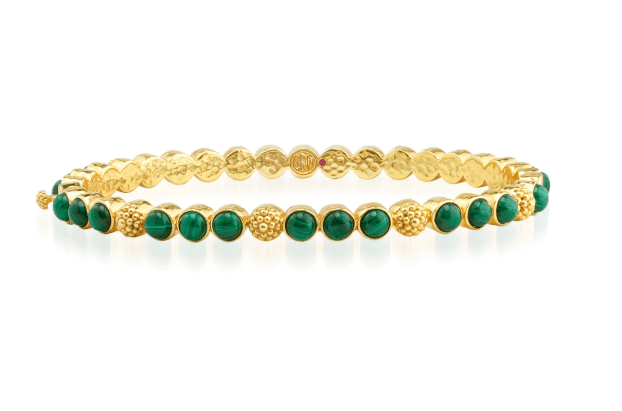 Berry Gem Petite Hinged Bangle - Malachite - Capucine De Wulf - Gaines Jewelers