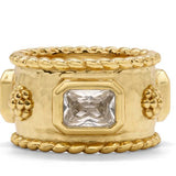 Berry Hammered Band - Gold/Cubic Zirconia Size 6 - Capucine De Wulf - Gaines Jewelers