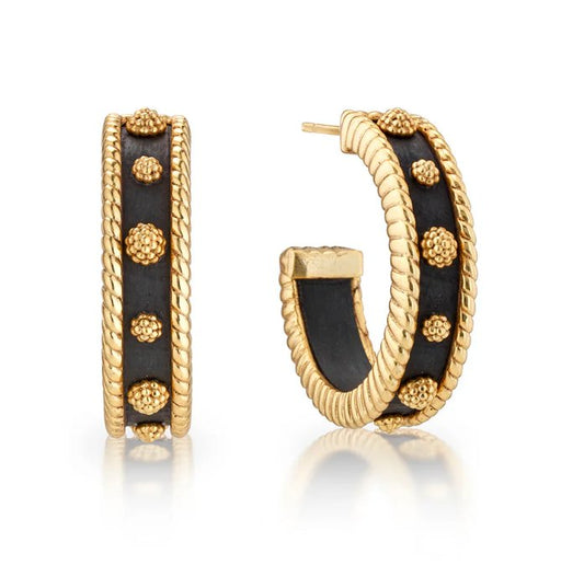 Berry Medium Hoop Earrings - Ebony - Capucine De Wulf - Gaines Jewelers