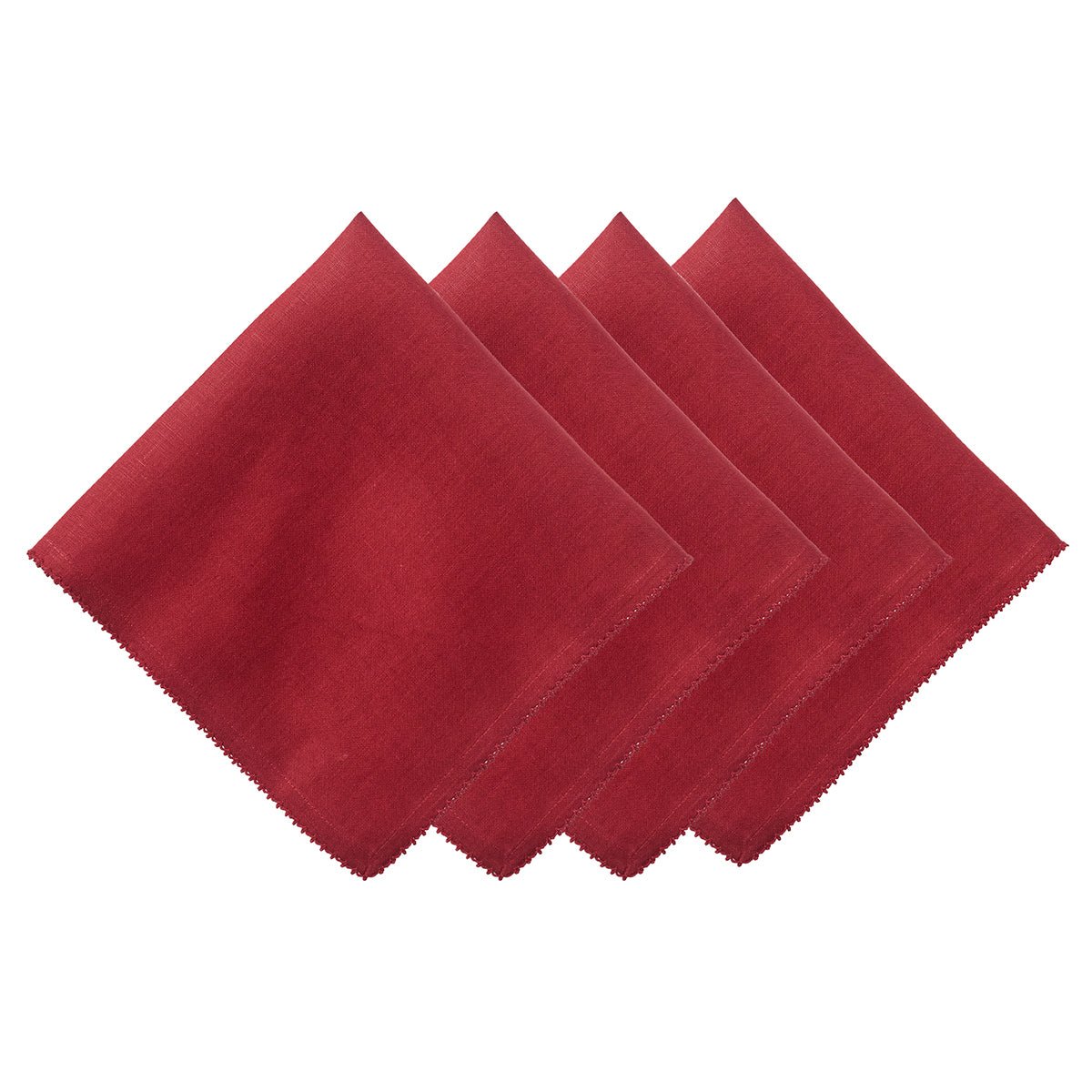Berry Scallop Napkin Set of 4 - Ruby - Juliska - Gaines Jewelers
