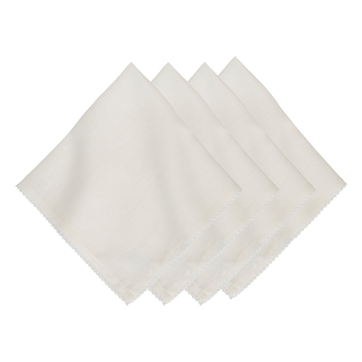 Berry Scallop Napkin Set/4 - White - Juliska - Gaines Jewelers