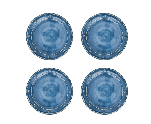 Berry & Thread Melamine Dessert/ Salad Plate Set/4 - Ocean - Juliska - Gaines Jewelers