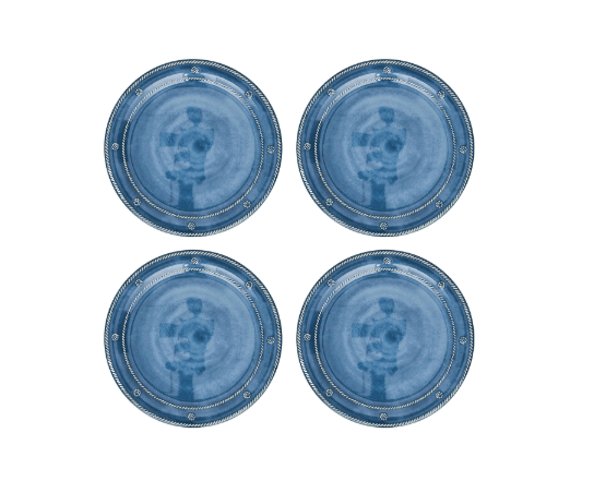 Berry & Thread Melamine Dinner Plate Set/4 - Ocean - Juliska - Gaines Jewelers
