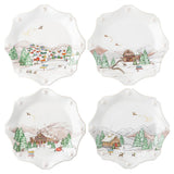 Berry & Thread North Pole Scalloped Dessert/Salad Plate Assorted Set of 4 - Juliska - Gaines Jewelers