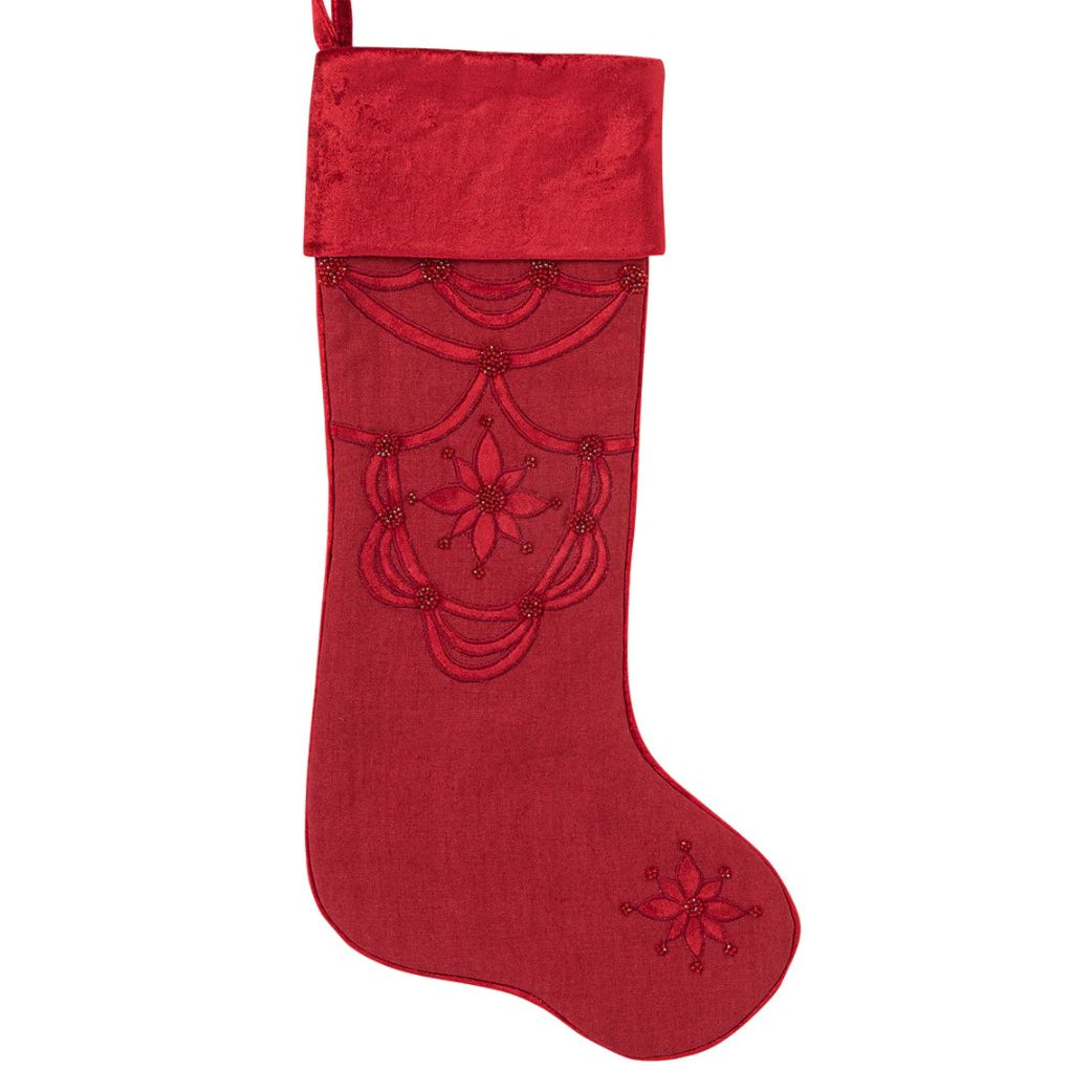 Berry & Thread Ruby Stocking - Juliska - Gaines Jewelers