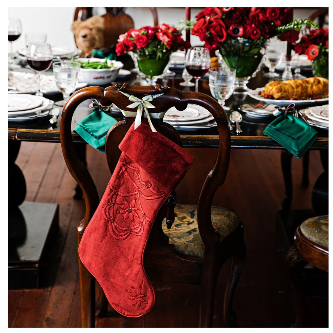 Berry & Thread Ruby Stocking - Juliska - Gaines Jewelers