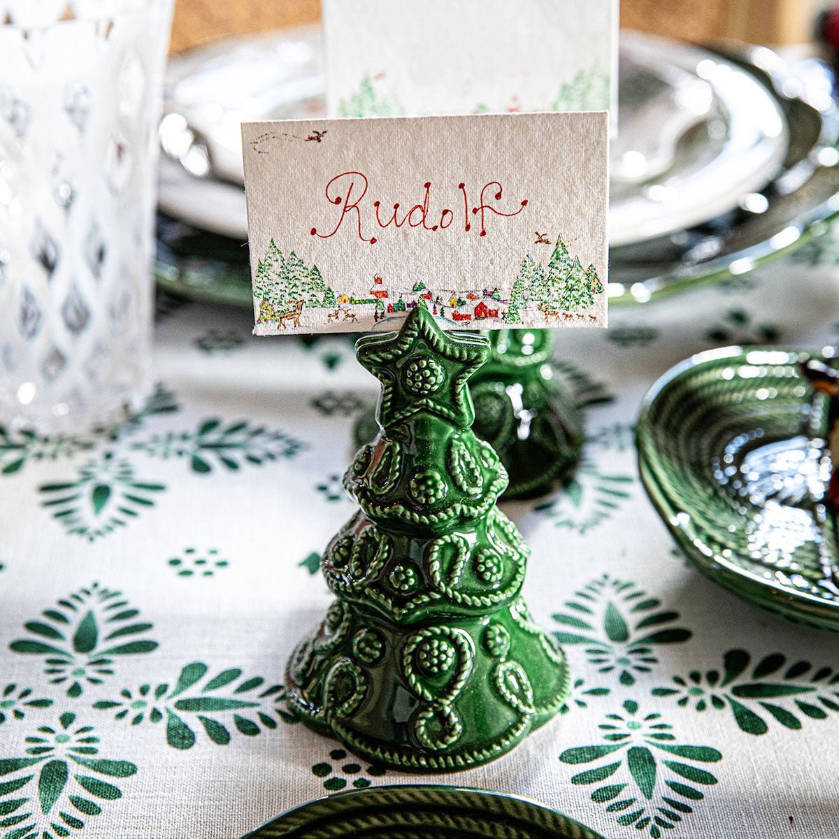 Berry & Thread Tree Place Card Holder Set/4 - Basil - Juliska - Gaines Jewelers