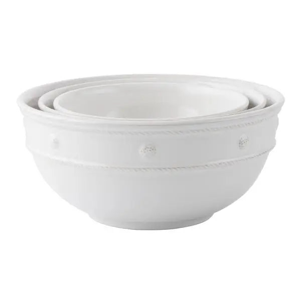 Berry & Thread Whitewash Set of 3 Nesting Bowls - Juliska - Gaines Jewelers