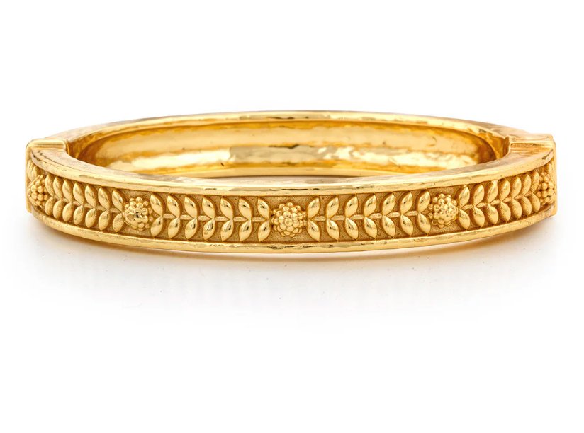 Berry Vine Hinged Bangle, S/M - Gold - Capucine De Wulf - Gaines Jewelers