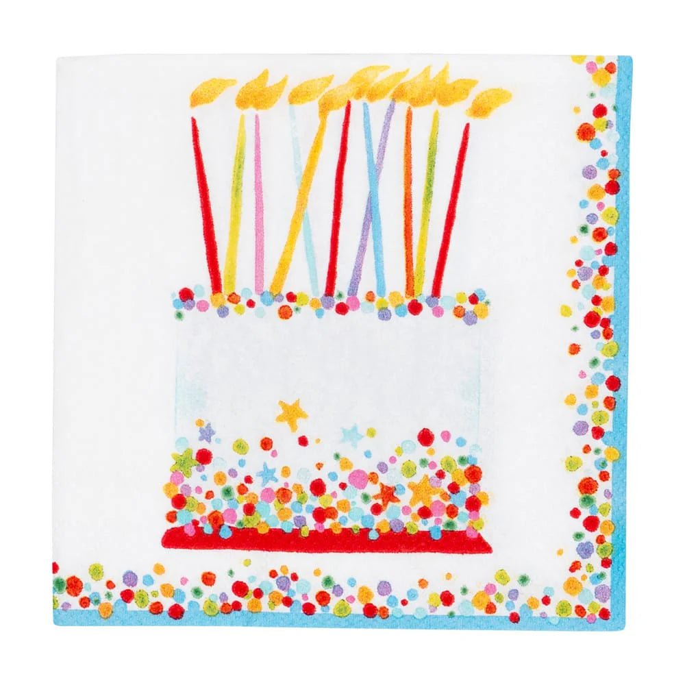 Birthday Cake Napkin Cocktail - Caspari - Gaines Jewelers