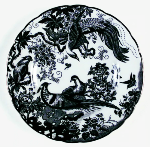 * Black Aves Platinum Bread & Butter Plate - Royal Crown Derby - Gaines Jewelers