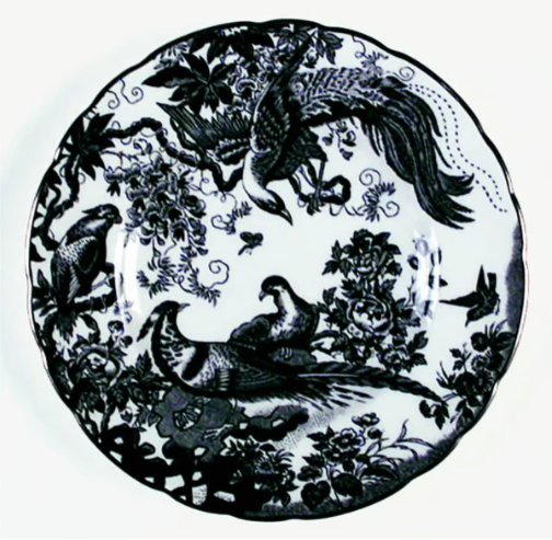 * Black Aves Platinum Dinner Plate - Royal Crown Derby - Gaines Jewelers