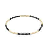 Blissful Pattern 2mm Bead Bracelet - Faceted Hematite - enewton - Gaines Jewelers