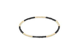 Blissful Pattern 2mm Bead Bracelet - Faceted Hematite - enewton - Gaines Jewelers
