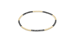 Blissful Pattern 2mm Bead Bracelet - Silver Faceted Hematite - enewton - Gaines Jewelers