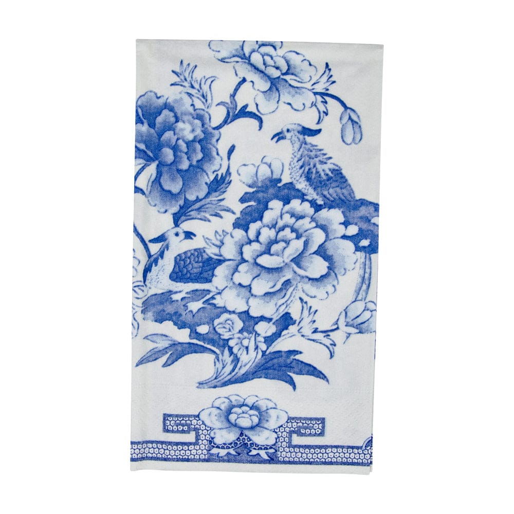 Blue And White Guest Towel Napkin - Caspari - Gaines Jewelers