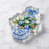 Blue Christmas Acrylic Napkin Weight - Maven Home - Gaines Jewelers