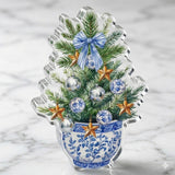 Blue Christmas Acrylic Napkin Weight - Maven Home - Gaines Jewelers