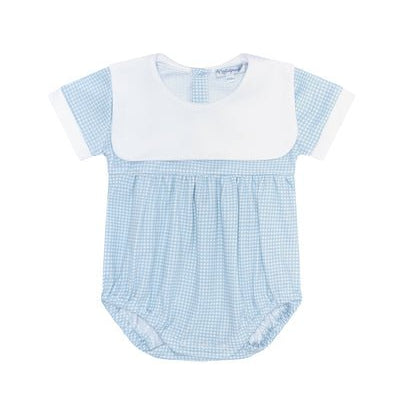 Blue Gingham Baby Bubble - Gaines Jewelers